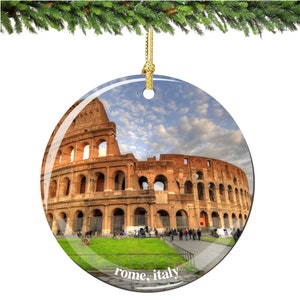 Rome&#39;s Coliseum Porcelain Christmas Ornament Decoration