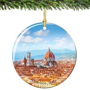 Florence Christmas Ornament, Porcelain Italian Christmas Ornaments