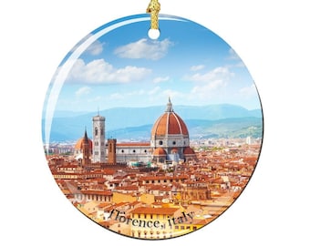 Florence Christmas Ornament, Porcelain Italian Christmas Ornaments