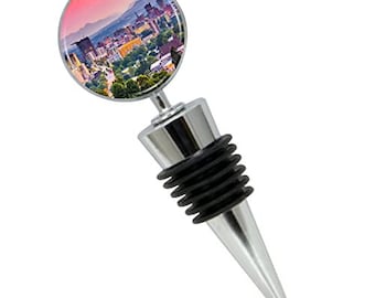 Asheville North Carolina Weinflaschenverschluss in Geschenkbox, perfekt als Einweihungsgeschenk