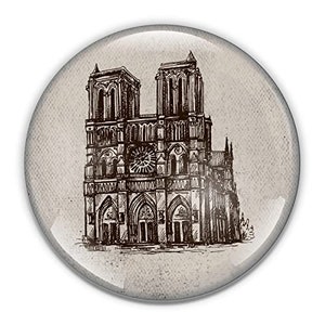 Notre Dame Crystal Paperweight: 3-Inch Dome, Gift Box