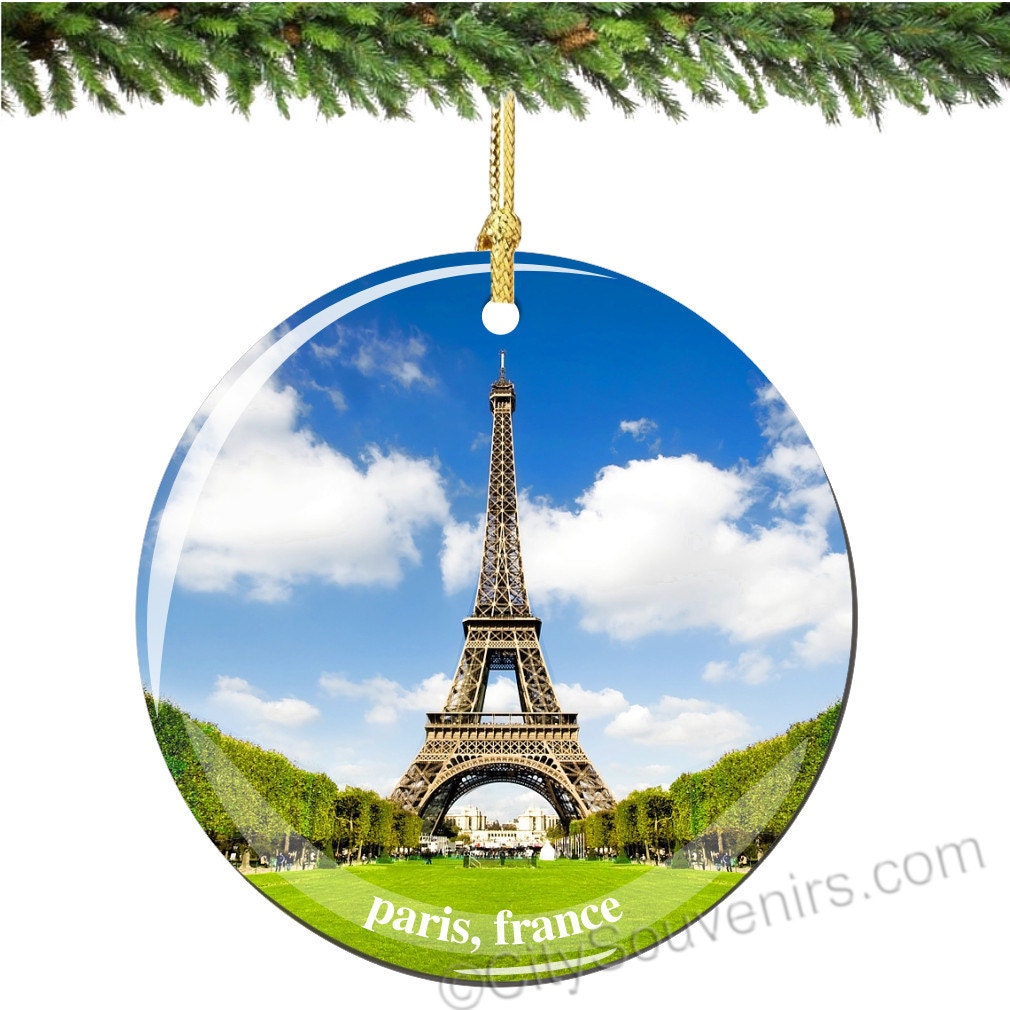 Porcelain Eiffel Tower Ornament Paris Decoration