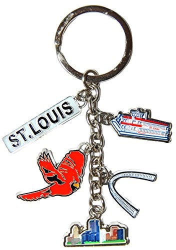Buy St. Louis 5 Charm Souvenir Keychain Featuring Icons of St Online in  India 