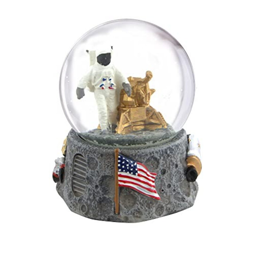 NASA Moon Snow Globe 3.5 Inches Astronaut and Lander Rover Etsy
