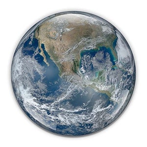 Earth Paperweight in Gift Box, 3 Inch Crystal Dome, Perfect for House Warming Gift