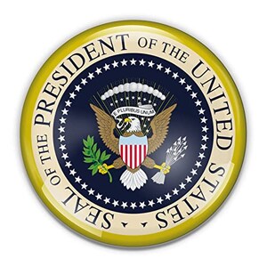 Presidential Seal Crystal Paperweight - 3 Inch Dome - Gift Box