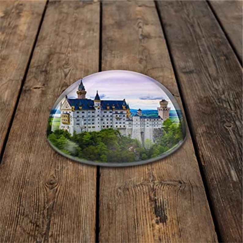 Engineer Castle Paperweights Neuschwanstein Castle Paperweight: 3-inch Crystal Dome, Germany Gift ...