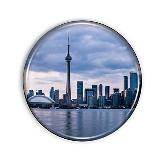 Toronto Skyline Magnet: Flexible Epoxy Dome Souvenir (1.1 Inch