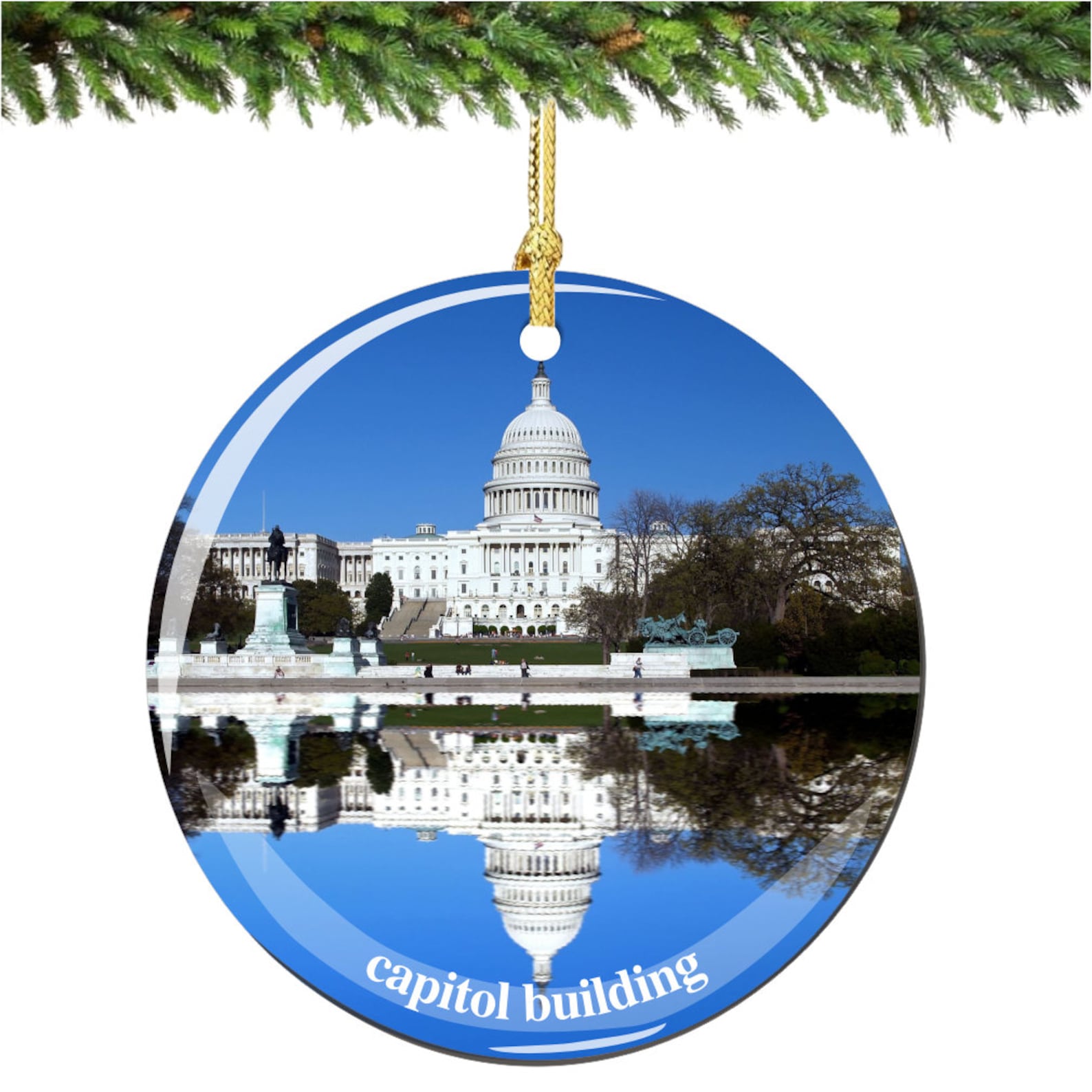Washington Dc Christmas Ornament 