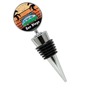 San Diego Bus Wine Bottle Stopper In Gift Box, Perfect For House Warming Gift