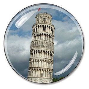 Leaning Tower of Pisa Paperweight Crystal 3 Inches Italy Souvenir