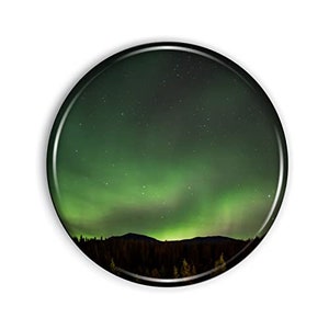 Northern Lights Magnet: Flexible Epoxy Dome Refrigerator Decor