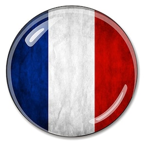 French Flag French Crystal Paperweight