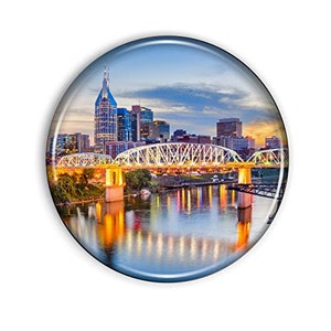 Nashville Magnet Starker und Flexibler Nashville Kühlschrank Magnet 1,1 Zoll Epoxy Dome
