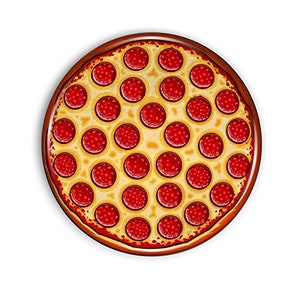Pepperoni Pizza Magnet Strong and Flexible Pepperoni Pizza Refrigerator Magnet 1.1 Inch Epoxy Dome