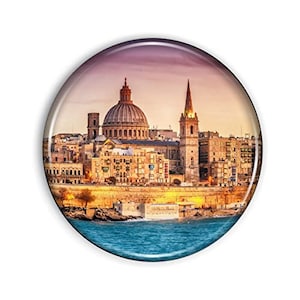 Valletta Malta Magnet Starker und flexibler Valletta Malta Kühlschrank Magnet 1,1 Zoll Epoxy Dome
