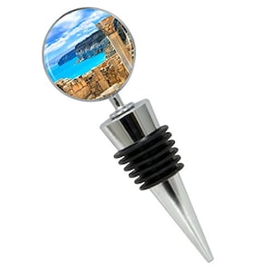 Cyprus Greece Wine Bottle Stopper In Gift Box, Perfect For House Warming Gift