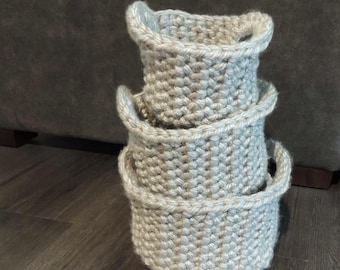 CROCHET PATTERN Nesting Baskets Trio / PDF Pattern
