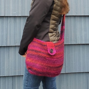 CROCHET PATTERN Fernweh Bag / Crochet Bag / Felt Bag / Felt Pattern / Crossbody Bag / Boho Bag / Wool Bag