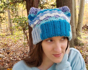 CROCHET PATTERN Shelly The Cat Beanie / PDF Pattern