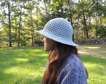 CROCHET PATTERN Granny's Garden Hat / Crochet Pattern / Hat Pattern / Brimmed Hat / Brimmed Hat Pattern/Fall Hat/Spring Hat