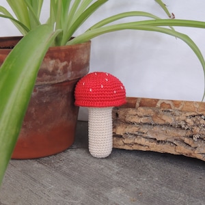CROCHET PATTERN Mushroom Rattle / Baby Rattle / Crochet Baby Rattle / Mushroom Baby Rattle / PDF Pattern