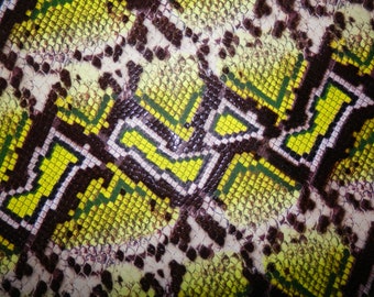 8"x10" Snakeskin / Snake Embossed Sheepskin Leather Scrap avg 0.6 - 0.8mm thick #230