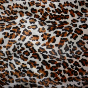 15"x19" Leopard Print Velboa Short Pile Fabric #1185
