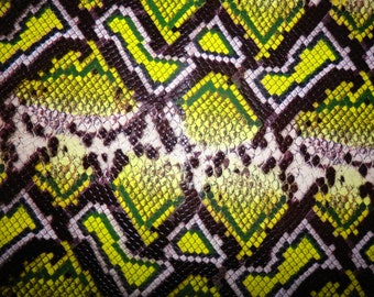 8"x10" Snakeskin / Snake Embossed Sheepskin Leather Scrap avg 0.6 - 0.8mm thick #205