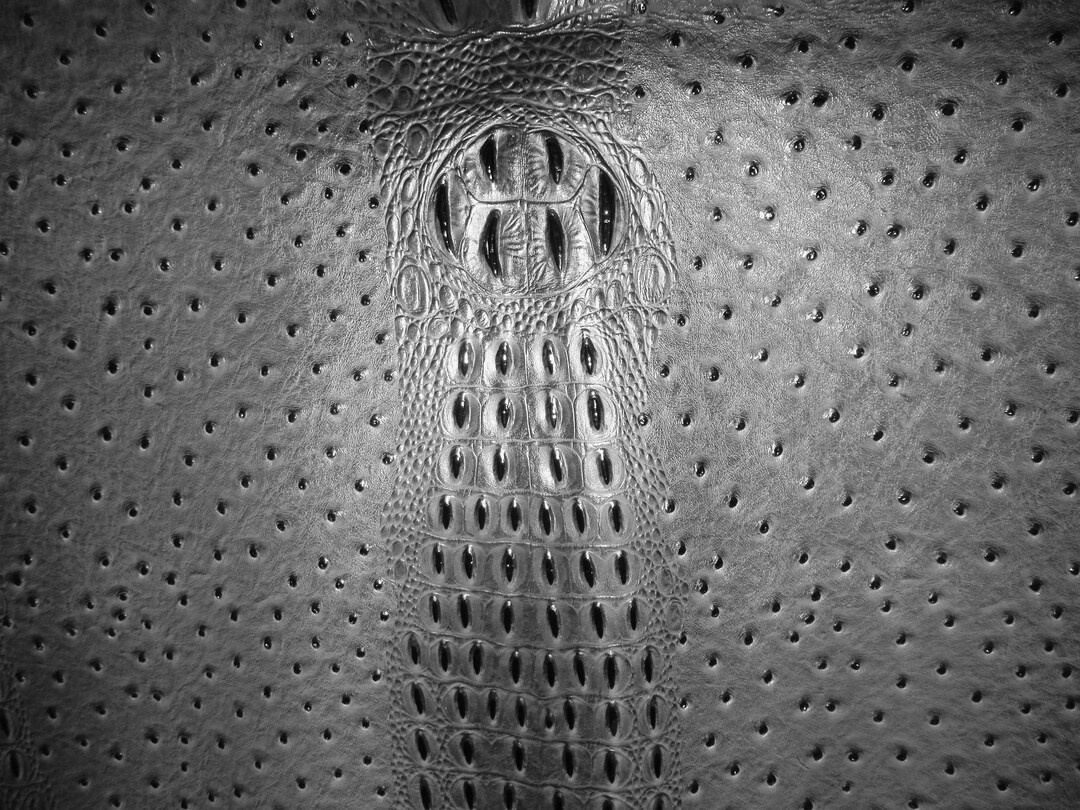 17x27 VINYL Charcoal Gray Alligator / Ostrich Etsy