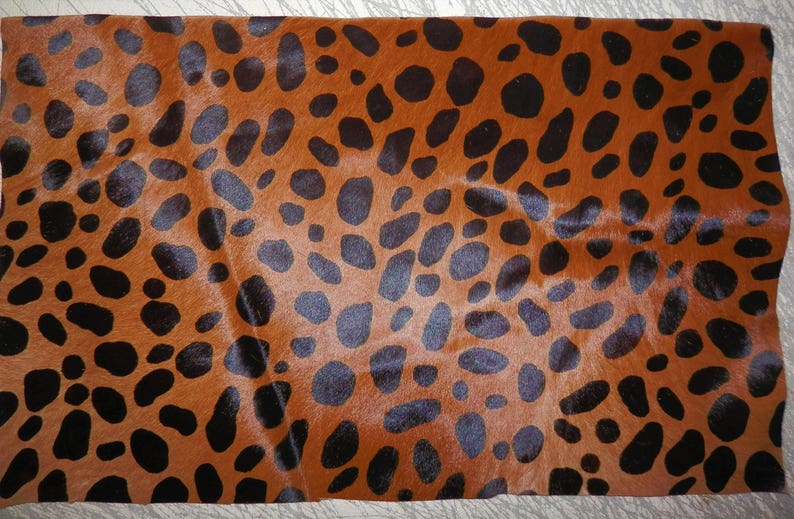 7 5x12 Brown Cheetah Print Hair On Cowhide Leather Etsy