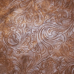 Copper Vintage Western Floral Pu Leather Fabric / Sold By The Yard/DuroLast  ® Wholesale Copper Vintage Western Floral Pu Leather Fabric DuroLast ® :  Online Fabric Store by the yard