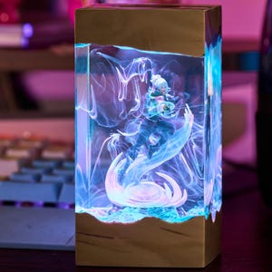 Taktische Schreibtischlampe aus Kunstharz, handgefertigt, Gamer-Nachtlicht