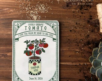 Personalized Seed Packet Party Favor • Farmer's Market Theme • Printable, Editable Template • Doodles/Whimsical (Editable Template)TBS1