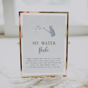 Locally Grown Baby Shower My Water Broke Sign  • Farmer&#39;s Market Baby Shower Sign • Farmer&#39;s Market Gender Neutral Baby Shower
