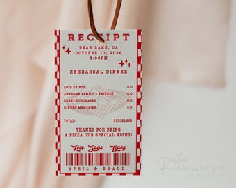 Pizza and Wings Favor Tag | Italian Rehearsal (Editable Template)  PWBR01