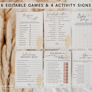 Baby Shower Game Bundle • Baby on Board Baby Bundle • Beach Baby Shower Games, Surfing Baby Shower Party Instant Download