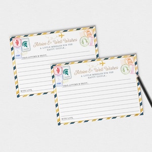 Consejos de viaje temáticos de Grecia/Mediterráneo y tarjetas de buenos deseos. Viajando de señorita a señora despedida de soltera. Descarga instantánea.