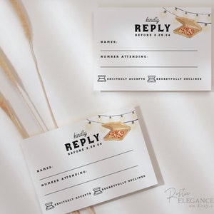Cartão RSVP Slice Slice Baby • Chá de fraldas para festa de pizza • Convite para chá de fraldas de pizza • Bebê CoEd • Convite editável para chá de fraldas de pizza