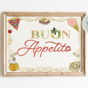 Buon Appetito Print // Italy Print // Italy Poster // Italy Shower