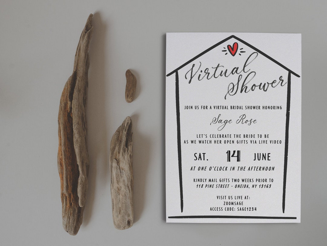 Virtual Shower Invitation Template • Online Bridal Shower Invitation ...