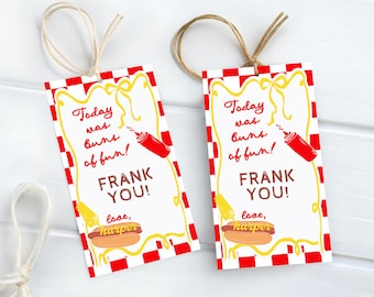 Hot Dog Favor Tag Printable | Weenie Bit Older Gift Tags • INSTANT DOWNLOAD • Editable Template SWBO01