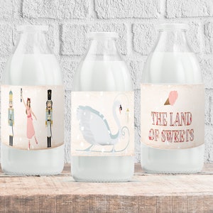 Nutcracker Bottle Wrappers  // Water Bottle Labels // Milk Bottle Wrappers