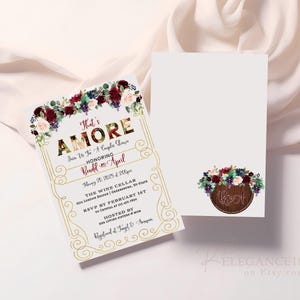 Italy Couples Shower Invitation  • That's Amore Invitation  • Couples Engagement invitation  • Italy Shower