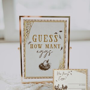 Farm Baby Shower Guess How Many Eggs Sign  • Farmer's Market Baby Shower Sign • Chicken Gender Neutral Baby Shower • Chickadee Baby Shower