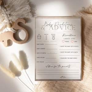 On Cloud Nine Brown Baby Shower Predictions and Advice | Baby Shower Advice Template