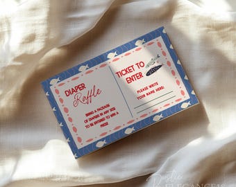 Ciao Diaper Raffle Template • Italian Market Theme (Editable, Printable Template) • CB01