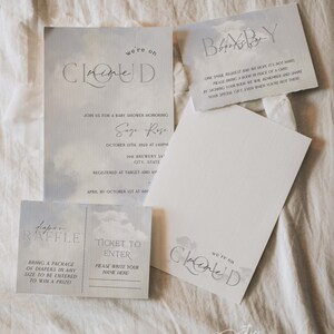 On Cloud Nine Blue Baby Shower Bundle • We&#39;re On Cloud Nine Baby Shower • Baby Shower Bundle • CoEd Baby