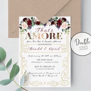 Italy Couples Shower Invitation  • That's Amore Invitation  • Couples Engagement invitation  • Italy Shower