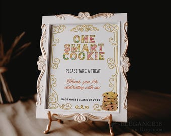 Graduation Dessert Table Sign, Printable Graduation Treat Table Sign, Editable Cookie Treat Sign, Graduation Sign (Digital Download) ISB2